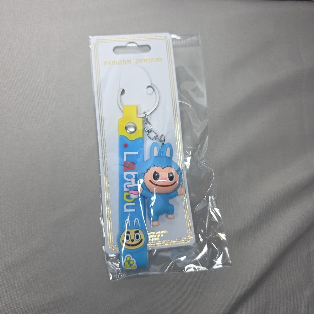 Little Blue Monster Cartoon Keychain Clip Bag Charm